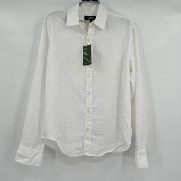 Quince Other - Quince Men's White European Linen Long Sleeve Shirt sz S NWT Button Down